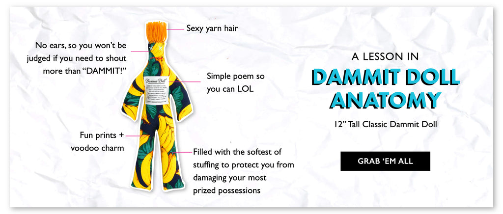 DAMMIT! DOLLS Orange Stress Relief Squishy Classic Octagon Doll Gag Gi –  Walk Into Fashion
